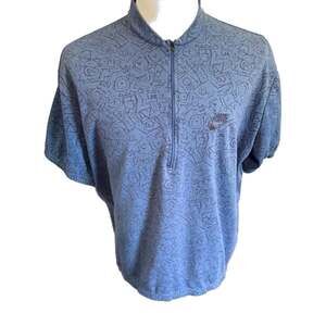 Vintage 90s Nike ACG Short Sleeve Quarter Zip Cycling Jersey Shirt Abstract Prin